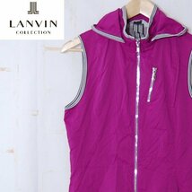 ランバンスポーツLANVIN SPORT■フード付き ジップアップ ベスト ワンピース チュニック 裏メッシュ ゴルフ■38■ピンク系 ※NK3d28221_画像1