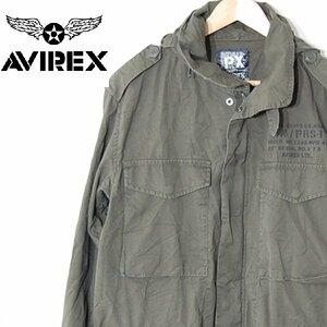 アヴィレックス AVIREX■コットンジップジャケット■XL■カーキ ※NK3d28177