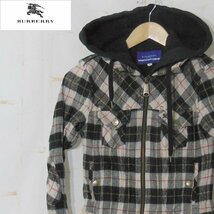 バーバリーブルーレーベル BURBERRY BLUE LABEL■パーカージャケット/三陽商会■38■ブラック×アイボリー ※NK4119071_画像1