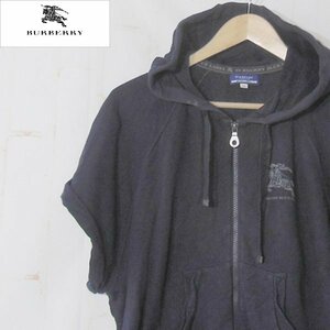 バーバリーブルーレーベル BURBERRY BLUE LABEL■半袖パーカージャケット/三陽商会■38■ブラック ※NK4119314