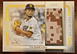 ダルビッシュ有 2023 Topps Definitive Collection Yu Darvish Jumbo Game Used Jersey #36/40 Padres 高級版Box