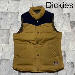 Dickies ディッキーズ 中綿ベスト vest アウター ワークベスト ドットボタン ベージュ サイズM 玉FS1247