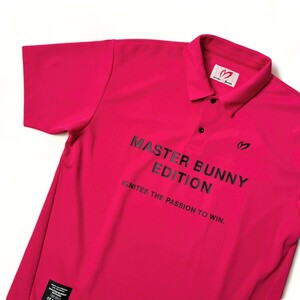 2023年モデル MASTER BUNNY EDITION パーリーゲイツ マスターバニーエディション MBE 半袖 ポロシャツ メンズ 4 (M) ピンク ゴルフウェア