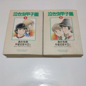 あだち充　泣き虫甲子園　全2巻セット（全初版本）全巻セット 　コミックセット　小学館　フラワーコミックスワイドスペシャルエディション