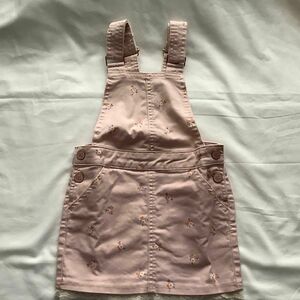 H&M　オーバーオール スカート　花柄　ピンク　100㎝