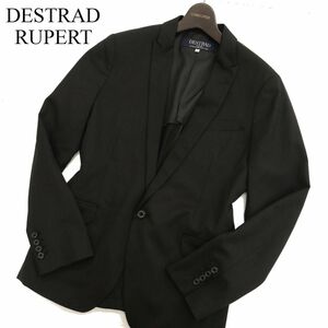  прекрасный товар * DESTRAD RUPERT Rupert через год необшитый на спине [Biellano Finish] шерсть 1B tailored jacket Sz.S мужской чёрный C4T00694_1#O