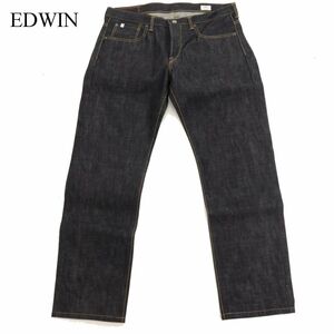 EDWIN エドウィン ESC03M 通年 レインボーセルビッチ 真紺★ ストレート デニム パンツ ジーンズ Sz.33　メンズ 日本製　C4B00379_1#R