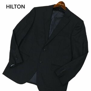 HILTON ヒルトン 通年 イタリア生地 【カシミヤ混★ウール】 2B テーラード ジャケット Sz.AB-5　メンズ 黒 × ネイビー　C4T00555_1#O