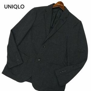 UNIQLO ユニクロ 通年 コンフォート★ ジャージー 2B テーラード ジャケット Sz.M　メンズ グレー　C4T00552_1#O