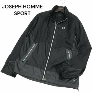 JOSEPH HOMME SPORT ジョセフ オム スポーツ 袖着脱可★ ジップ ウインドブレーカー Sz.50　メンズ 黒 大きいサイズ ゴルフ　C4T00721_1#O