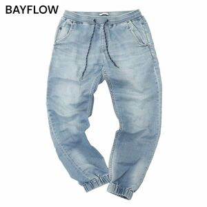 BAYFLOW ベイフロー 通年 アンクル丈 ストレッチ USED加工★ テーパード デニム ジョガー パンツ ジーンズ Sz.2　メンズ　C4B00584_1#R