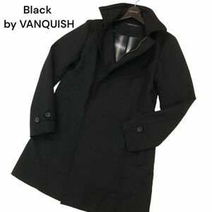 Black by VANQUISH ヴァンキッシュ 秋冬 裏地ネル★ 比翼仕立て シングル コート Sz.L　メンズ 黒　C4T00820_1#N