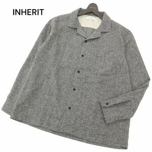 INHERIT インヘリット 通年 オーバーサイズ★ 長袖 オープンカラー シャツ Sz.L　メンズ グレー　C4T00821_1#C