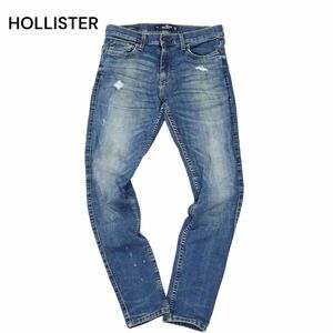 HOLLISTER ホリスター 通年 ストレッチ ダメージ&USED加工★ スーパー スキニー デニム パンツ ジーンズ Sz.32　メンズ　C4B00557_1#R