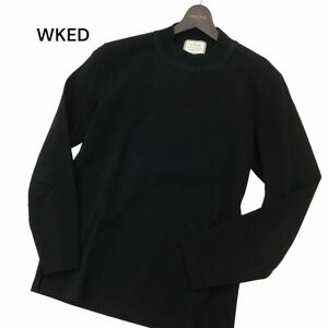 WKED WRAPINKNOT & EDIFICE ウィークエンド × エディフィス モックネック 長袖 カットソー ロンTシャツ Sz.M位　メンズ 黒　C4T00893_2#F