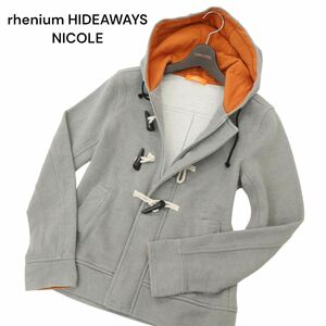 rhenium HIDEAWAYS NICOLE ハイダウェイ ニコル 通年 トグル釦 フーディー ジャケット ブルゾン Sz.46　メンズ グレー　C4T00886_2#O