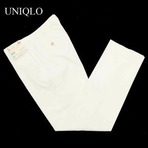 【新品 未使用】 UNIQLO ユニクロ 通年 感動パンツ★ ウルトラライト ストレッチ スラックス パンツ Sz.76　メンズ 白　C4B00682_2#R