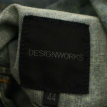 DESIGNWORKS デザインワークス アバハウス 通年 ケミカルウォッシュ加工★ デニム ジャケット Gジャン Sz.44　メンズ 日本製　C4T00939_2#O_画像5