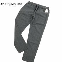 【新品 未使用】 AZUL by MOUSSY アズール マウジー 通年 グレンチェック★ イージー テーパード パンツ Sz.M　メンズ 灰　C4B00701_2#R_画像1