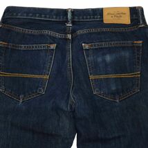 Abercrombie&Fitch アバクロンビー＆フィッチ 通年 ウォッシュ加工 スリムストレート デニム パンツ ジーンズ Sz.30　メンズ　C4B00725_2#R_画像6