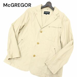 McGREGOR マクレガー 通年 ストレッチ★ 3B アンコン テーラード ジャケット Sz.LL　メンズ ベージュ 大きいサイズ　C4T01045_2#O