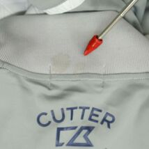 CUTTER&BUCK カッター＆バック 通年 ダイヤ プリント★ フルジップ ジャケット ブルゾン Sz.L　メンズ グレー ゴルフ　C4T01052_2#O_画像9