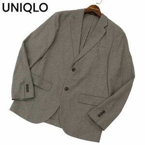 美品★ UNIQLO ユニクロ 春夏 SLIM FIT 感動ジャケット★ 2B テーラード ジャケット Sz.M　メンズ グレー　C4T01140_2#M