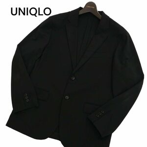 UNIQLO ユニクロ 春夏 SLIM FIT ストレッチ 感動ジャケット★ 2B テーラード ジャケット Sz.M　メンズ 黒　C4T01146_2#M