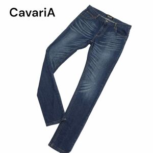 CavariA キャバリア 通年 USED加工★ ストレッチ スキニー デニム パンツ ジーンズ Sz.46(XL-W85)　メンズ　C4B00798_2#R