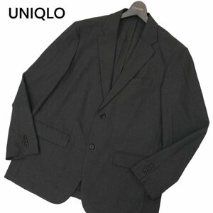 UNIQLO ユニクロ 通年 感動ジャケット★ 2WAYストレッチ ウールライク テーラード ジャケット Sz.XL　メンズ グレー 大きい　C4T01306_2#O