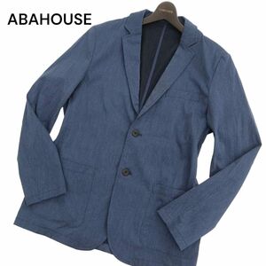 ABAHOUSE Abahouse through year DRYMIX* Easy Anne navy blue tailored jacket Sz.50 men's C4T01316_2#O