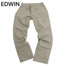 EDWIN エドウィン E403A 春夏 COOL 麻 リネン混★ グレンチェック ストレッチ パンツ Sz.31　メンズ 日本製　C4B00848_2#P_画像1