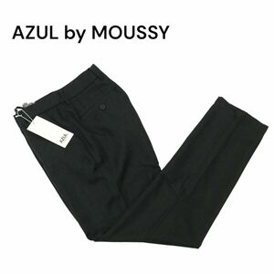 【22AW 新品 未使用】 AZUL by MOUSSY アズール マウジー 通年 サージセンター クリース スラックス パンツ Sz.S　メンズ 黒　C4B00811_2#R