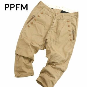 PPFM ペイトンプレイス 春夏 ジップフライ サルエル クロップド丈 テーパード チノ パンツ Sz.M　メンズ　C4B00790_2#P