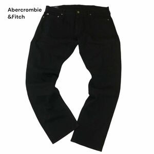 Abercrombie&Fitch アバクロンビー＆フィッチ 通年 スリム ブラック デニム パンツ ジーンズ Sz.38　メンズ 黒 大きい　C4B00710_2#R