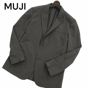 MUJI 無印良品 通年 2B テーラード ジャケット Sz.L　メンズ グレー　C4T01208_2#O