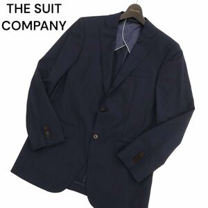 THE SUIT COMPANY select スーツカンパニー REDA生地 ウール ストライプ テーラード ジャケット Sz.180cm-8Drop　メンズ 紺　C4T01362_2#O