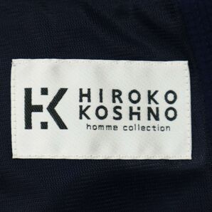 HIROKO KOSHINO homme collection ヒロココシノ 春夏 3B テーラード ジャケット Sz.LL メンズ ネイビー 大きいサイズ C4T01497_2#Mの画像6
