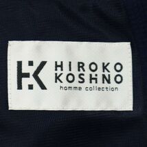 HIROKO KOSHINO homme collection ヒロココシノ 春夏 3B テーラード ジャケット Sz.LL　メンズ ネイビー 大きいサイズ　C4T01497_2#M_画像6