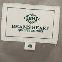 BEAMS HEART ビームス ハート 春夏 千鳥格子 【コットン リネン】 2B アンコン テーラード ジャケット Sz.48　メンズ　C4T01468_2#M_画像6