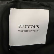 STUDIOUS ステュディオス 春夏 ダブルジップ フーディー パーカー ブルゾン Sz.1　メンズ 黒 日本製　C4T01549_2#M_画像5