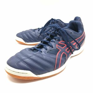 [126-1076]Asics/アシックス/フットサルシューズ/Calcetto Wd 7/カルチェット/ネイビー/サイズ27㎝/TST334