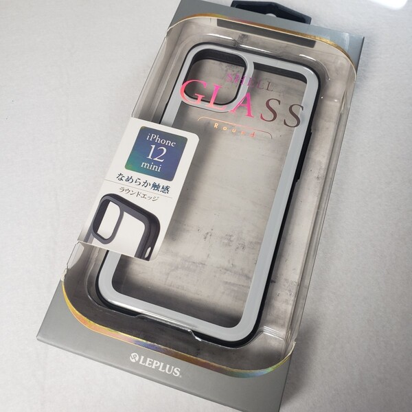 iPhone 12 mini ラウンドエッジガラスシェルケース ホワイト