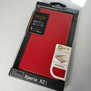 Xperia XZ1 レッド 手帳型ケース 1436