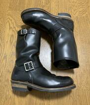 8D☆[RED WING] PT99 2268 ブラッククローム スチールトゥ レザーエンジニアブーツ 8D USA製 REDWING レッドウイング_画像9