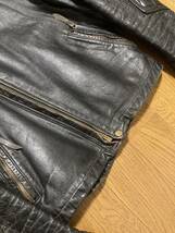 [80s Langlitz Leathers] Padded Cascade パテッドキャスケード ライダース レザージャケット 40程度 本革 ラングリッツレザー_画像5