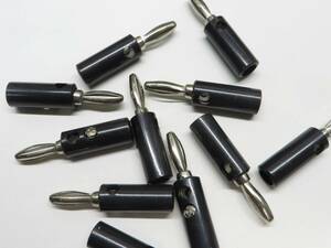  banana plug black 10 piece entering 