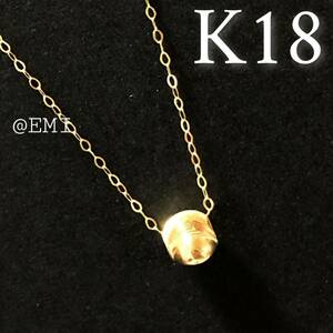 【タイムセール☆】K18キャッツアイモチーフ　ネックレス　au750 18金イエローゴールド