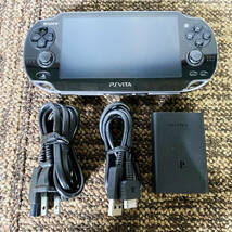 ◎★ 中古★SONY/ソニー　PlayStation Vita　PSVita　ゲーム機　本体　アダプター付属　ブラック【PCH-1000】D0UL_画像1