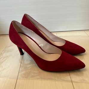 ZARA スエード　パンプス　赤　サイズ38